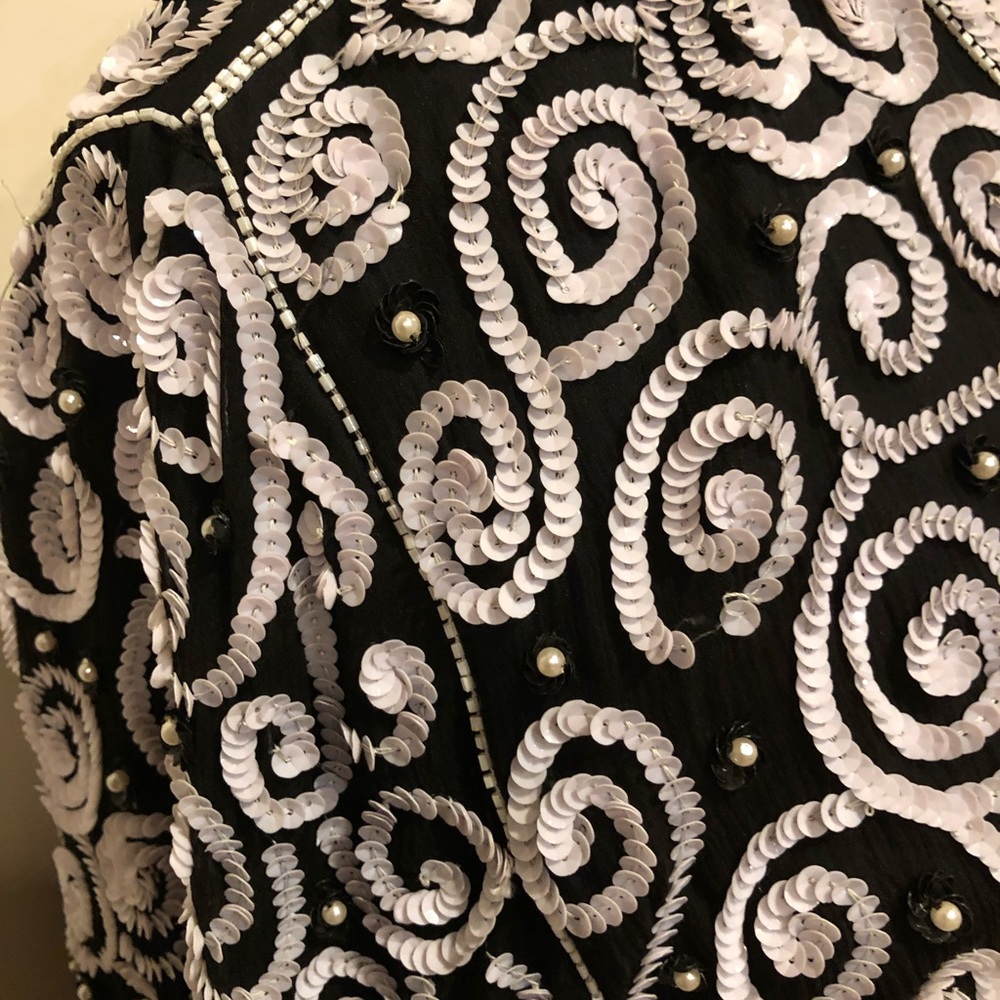All Silk Sequin Jacket - Size Large - image 3